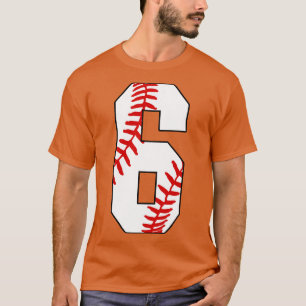 T-shirt Baseball Numéro 6 6 Baseball Jersey Favori Jouer