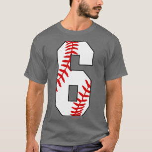 T-shirt Baseball Numéro 6 6 Baseball Jersey Favori Jouer