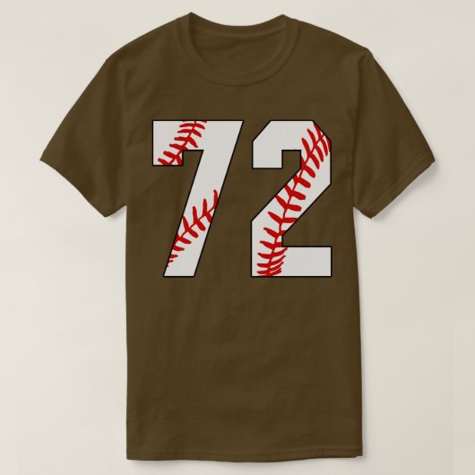 T-shirt Baseball Numéro 72 72 Baseball Jersey Favorite Pl (Design devant)