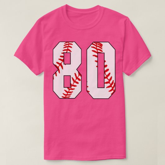 T-shirt Baseball Numéro 80 80 Jersey De Baseball Favorite  (Design devant)