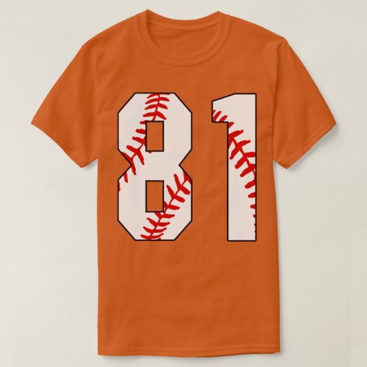 T-shirt Baseball Numéro 81 81 Baseball Jersey Favorite Pl (Design devant)