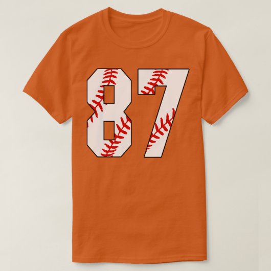 T-shirt Baseball Numéro 87 87 Baseball Jersey Favorite Pl (Design devant)