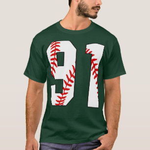 T-shirt Baseball Numéro 91 91 Baseball Jersey Favorite Pl