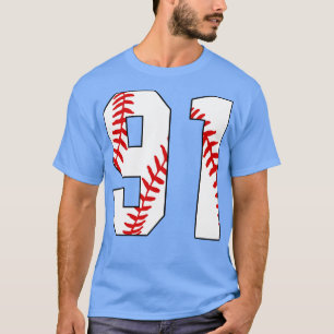 T-shirt Baseball Numéro 91 91 Baseball Jersey Favorite Pl