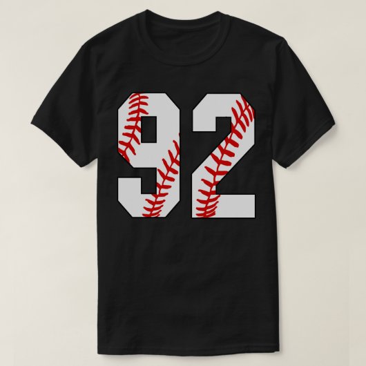 T-shirt Baseball Numéro 92 92 Jersey De Baseball Favorite  (Design devant)