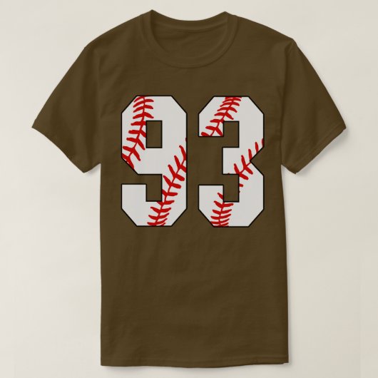 T-shirt Baseball Numéro 93 93 Jersey De Baseball Favorite (Design devant)
