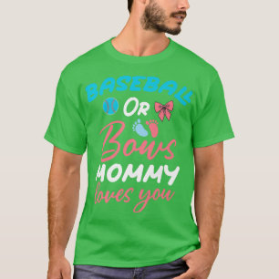 T-shirt Baseball ou Bow maman vous aime Baseball Genre Re