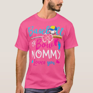 T-shirt Baseball ou Bow maman vous aime Baseball Genre Re