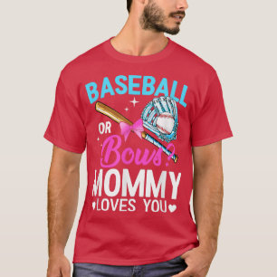 T-shirt Baseball Ou Bows Maman Vous Aime Révéler Le Sexe10