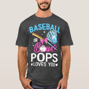 T-shirt Baseball Ou Bows Pops Vous Aime Genre Révéler Rose