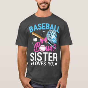 T-shirt Baseball Ou Bows Soeur Vous Aime Genre Révéler Pi