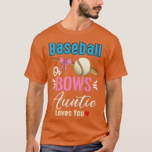 T-shirt Baseball Ou Bows Tante Vous Aime Révéler Le Sexe