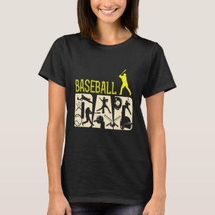 T-shirt baseball papa papa fête des pères sports fier spor