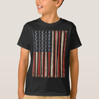 T-shirt Baseball patriotique Drapeau américain USA 4 juill