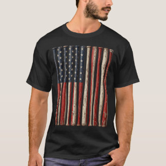 T-shirt Baseball patriotique Drapeau américain USA 4 juill