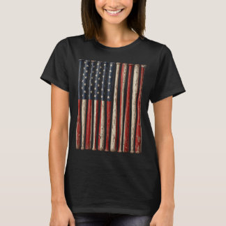 T-shirt Baseball patriotique Drapeau américain USA 4 juill