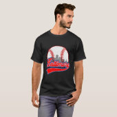 T-shirt Baseball Paysage Urbain de Baltimore (Devant entier)