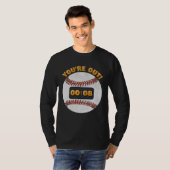 T-shirt Baseball Pitch Clock 15 Seconds Rule Batter Box Do (Devant entier)
