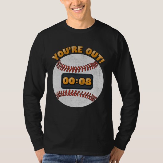 T-shirt Baseball Pitch Clock 15 Seconds Rule Batter Box Do (Devant)