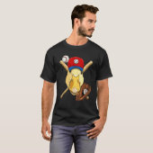 T-shirt Baseball Player Duck Pitcher Catcher Baseball Coac (Devant entier)
