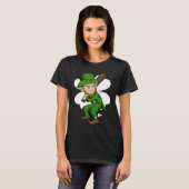 T-shirt Baseball Player Leprechaun St Patrick's Day Baseba (Devant entier)