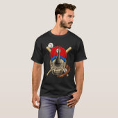 T-shirt Baseball Player Rhinoceros Pitcher Catcher Basebal (Devant entier)