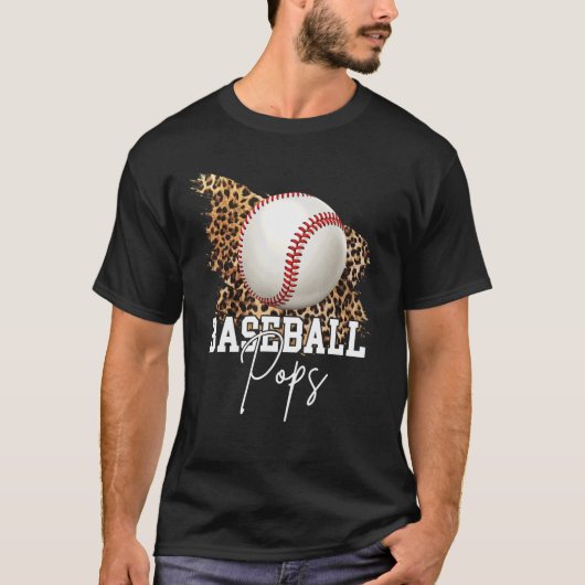 T-shirt Baseball Pops Leopard Heart (Devant)