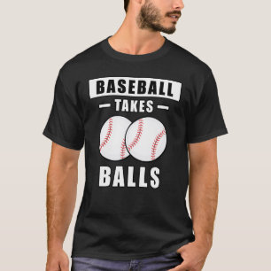 T-shirt Baseball prend des balles - Drôle