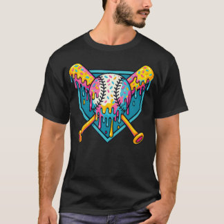T-shirt Baseball Respectez Le Dégoulinant Crème Glacée Spo