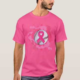 T-shirt Baseball rose Ruban Sensibilisation au cancer du s
