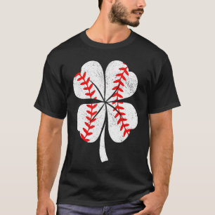 T-shirt Baseball Saint-Patrick Shamrock Garçons Hommes Rec