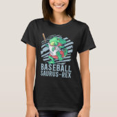 T-shirt Baseball Saurus Rex for Kids Future Baseball Playe (Devant)