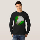 T-shirt Baseball Shamrock Retro St Patricks Day Irish Spor (Devant entier)