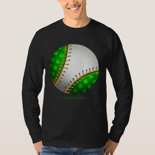 T-shirt Baseball Shamrock Retro St Patricks Day Irish Spor (Devant)