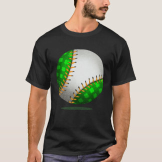 T-shirt Baseball Shamrock Retro St Patricks Day Irish Spor