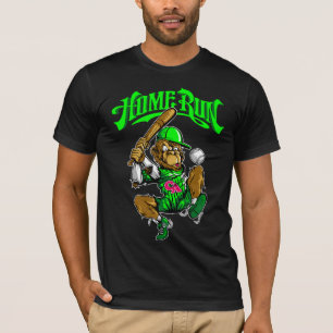 T-shirt Baseball Singe Coup de Circuit
