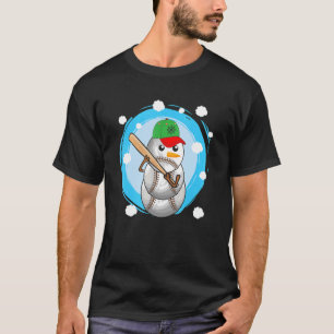 T-shirt Baseball Snowman Balls Neige Noël Noël Noël Noël S