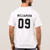 T-shirt Baseball Softball Club Équipe Ligue Nom Numéro (Dos)