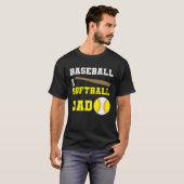 T-shirt Baseball & Softball Dad Fathers day for dads (Devant entier)