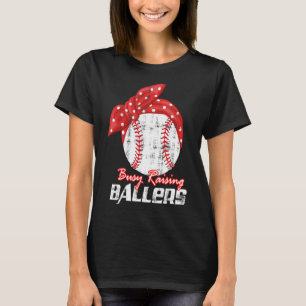 T-shirt Baseball Softball Femme Maman Occupé Élever Baller
