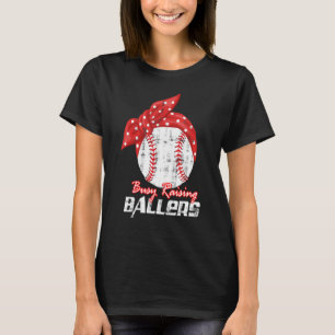 T-shirt Baseball Softball Femme Maman Occupé Élever Baller