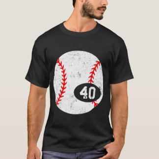 T-shirt Baseball Sport Numéro de Maillot 40 Distressed drô
