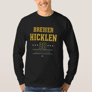 T-shirt Baseball Star Brewer Hicklen Milwaukee MLBPA