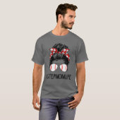 T-shirt Baseball Stepmaman Vie Messy Bun Softball Stepmama (Devant entier)