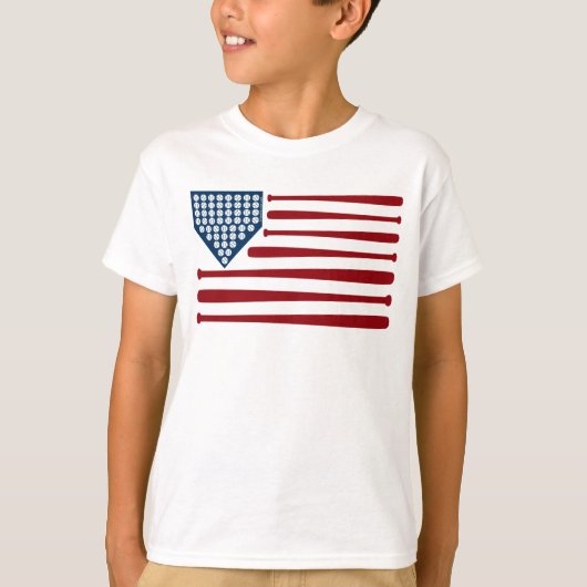 T-shirt Baseball USA Flag Bats & Balls - GraphicLoveShop (Devant)