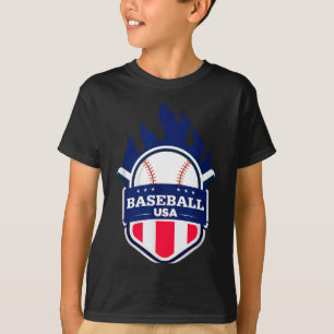 T-shirt Baseball Usa Soutenez Le Drapeau De L'équipe Usa P