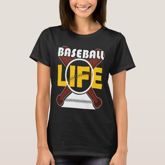 T-shirt Baseball Vie Sport Fans Baseball 3 (Devant)
