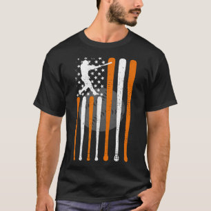 T-shirt Baseball vintage American US Drapeau Spiritueux Ba
