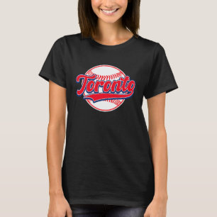T-shirt Baseball Vintage Toronto Cityscape Pour Hommes Fem
