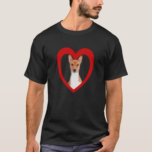 T-shirt Basenji Dog Heart Kongo Terrier Basenji 2 (Devant)